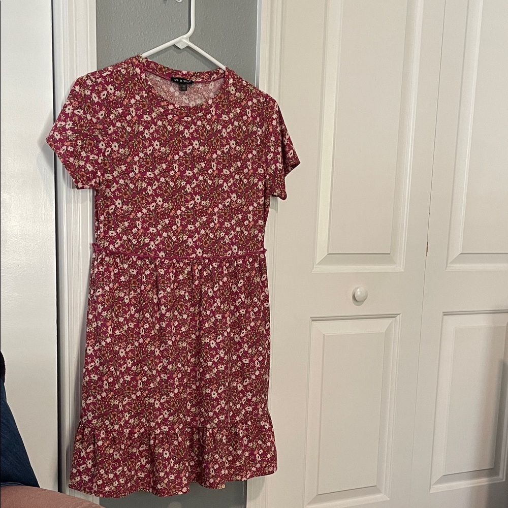 As U Wish Red Floral Midi Dress